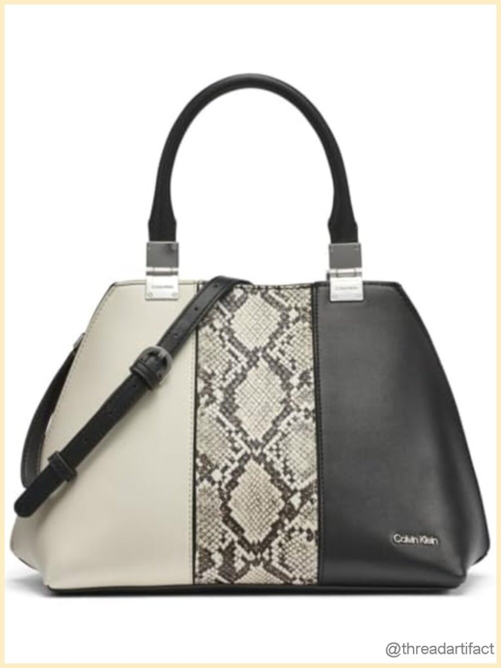 Vinyl Satchel with Removable Crossbody Strap 2-in-1